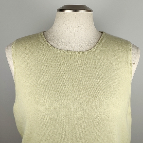100% Cashmere Ann Taylor NWOT Sleeveless Knit Sweater Vest Top Size XL - Picture 5 of 10